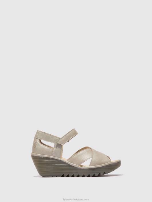 sandales à bride cheville yent365 Fly London femmes argent 0FBB565