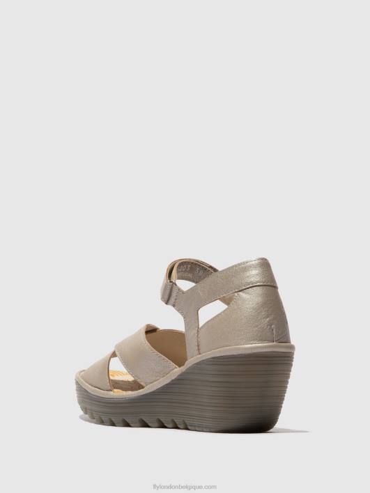sandales à bride cheville yent365 Fly London femmes argent 0FBB565