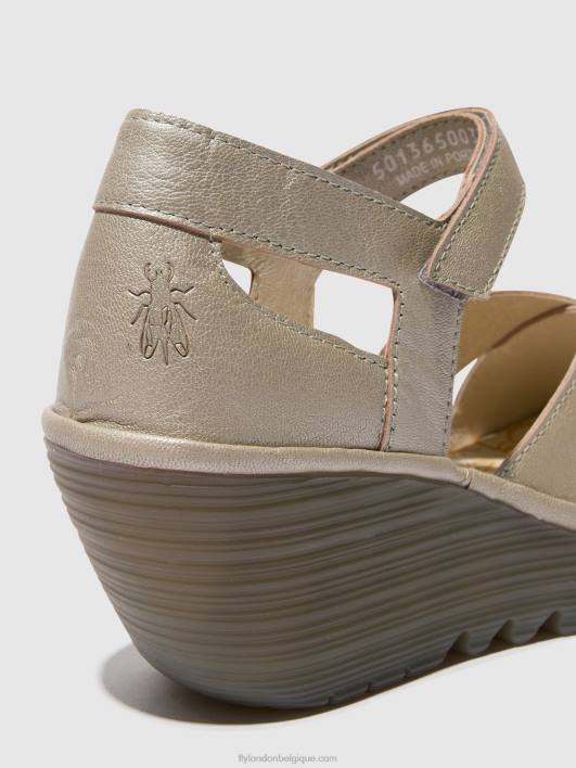 sandales à bride cheville yent365 Fly London femmes argent 0FBB565