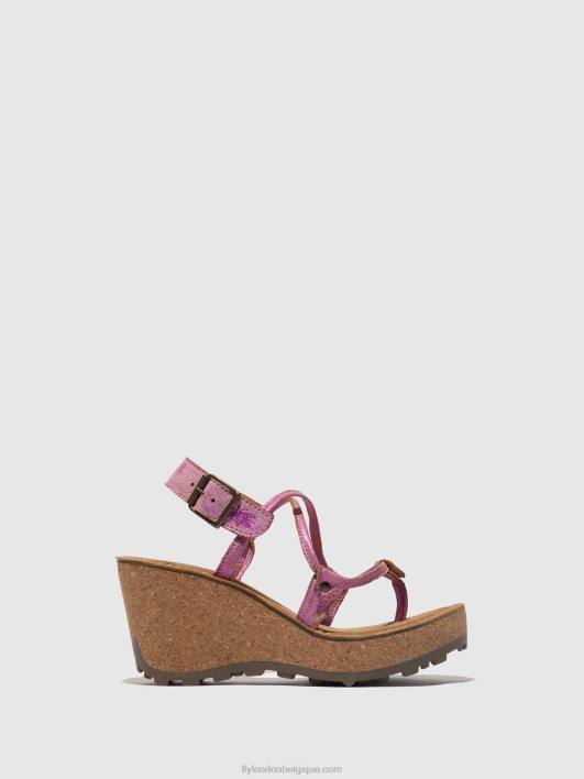 sandales à bride en T Fly London femmes rose 0FBB518
