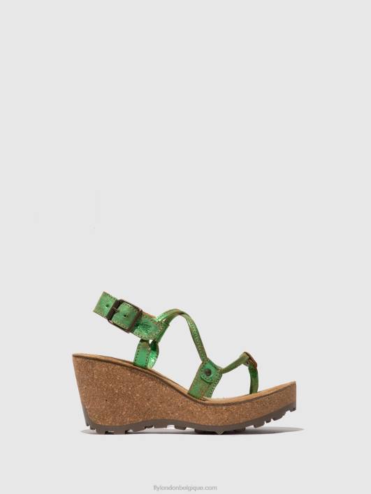 sandales à bride en T Fly London femmes vert 0FBB517