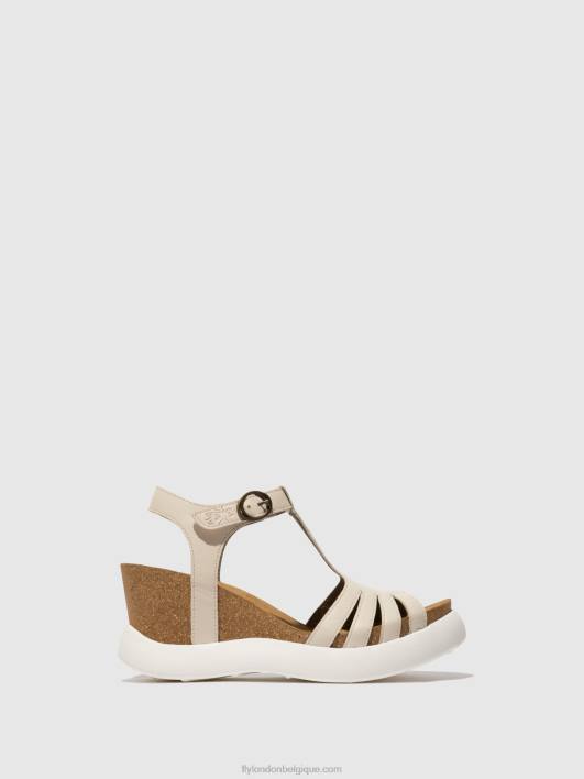 sandales à bride en T gait959 Fly London femmes blanc 0FBB409