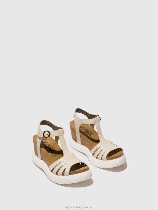 sandales à bride en T gait959 Fly London femmes blanc 0FBB409