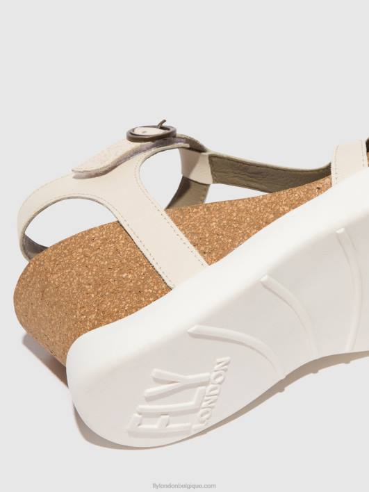sandales à bride en T gait959 Fly London femmes blanc 0FBB409