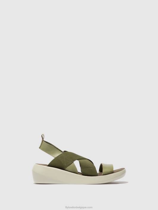 sandales croisées baji848 Fly London femmes smog 0FBB592