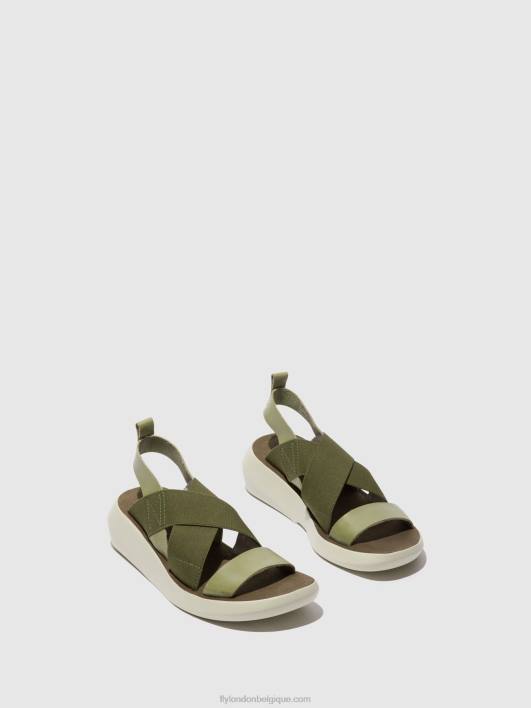 sandales croisées baji848 Fly London femmes smog 0FBB592