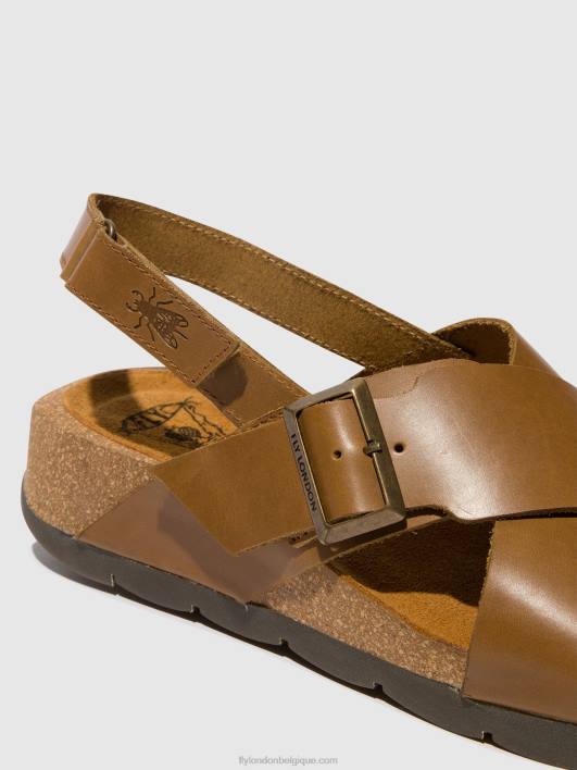 sandales croisées chlo852 Fly London femmes chameau 0FBB488