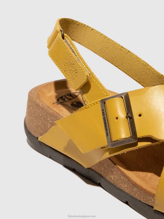 sandales croisées chlo852 Fly London femmes moutarde 0FBB489