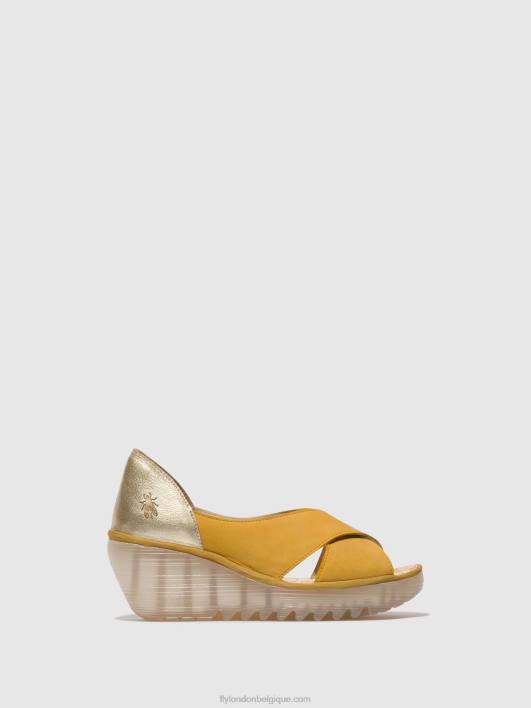sandales croisées yoma307 Fly London femmes bourdon/or 0FBB490