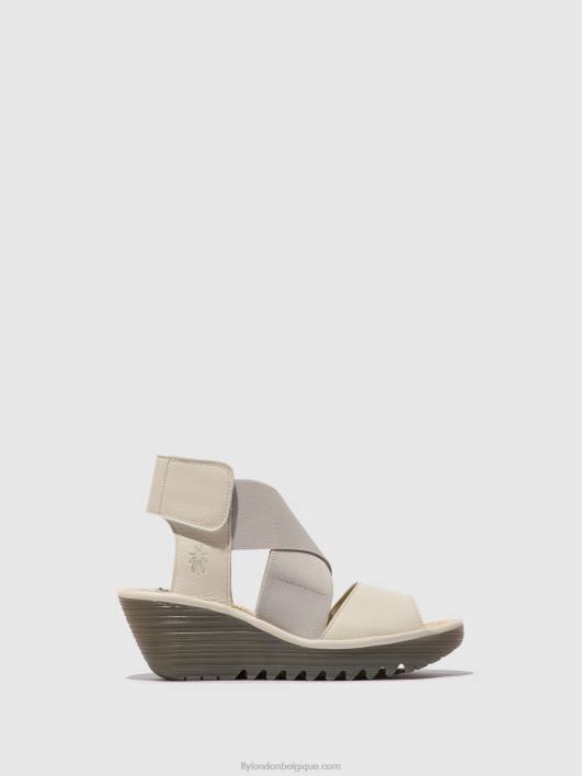 sandales croisées yuba385 Fly London femmes blanc 0FBB558