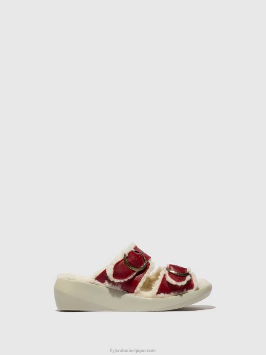 sandales à enfiler buga902 Fly London femmes rouge 0FBB516