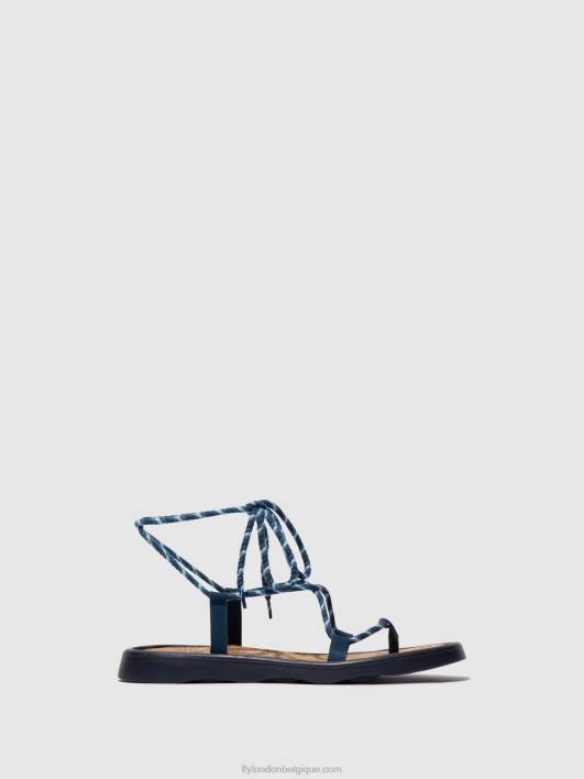 sandales à lacets tace874 Fly London femmes bleu 0FBB551