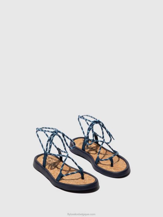 sandales à lacets tace874 Fly London femmes bleu 0FBB551