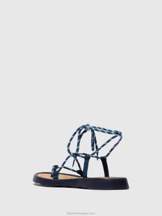 sandales à lacets tace874 Fly London femmes bleu 0FBB551