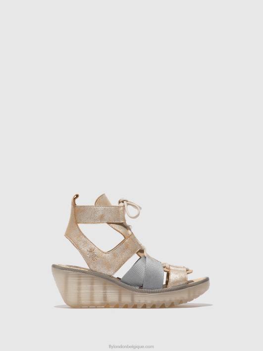 sandales à lacets yaca413 Fly London femmes perle 0FBB471