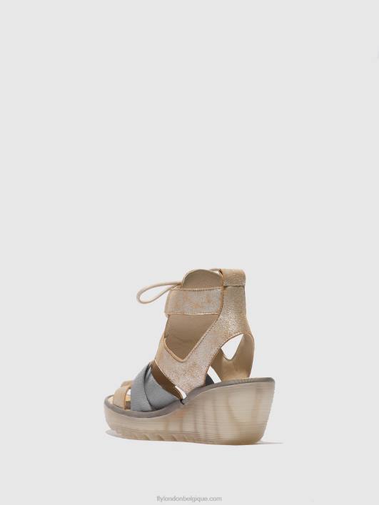 sandales à lacets yaca413 Fly London femmes perle 0FBB471