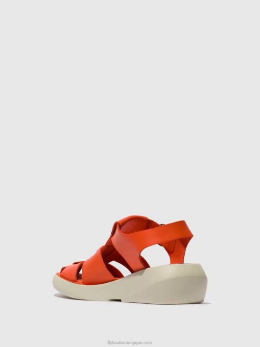 sandales à lanières bawe842 Fly London femmes corail 0FBB428