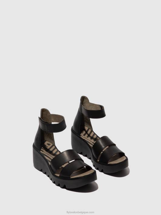 sandales à lanières bono290 Fly London femmes noir 0FBB430