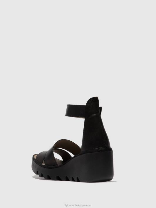sandales à lanières bono290 Fly London femmes noir 0FBB430