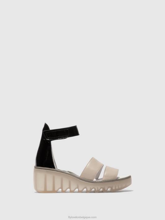 sandales à lanières bono290 Fly London femmes nuage/noir 0FBB427