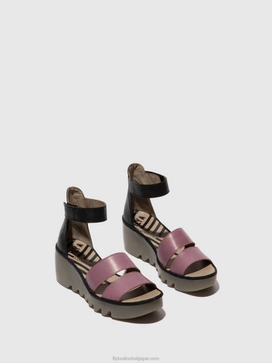 sandales à lanières bono290 Fly London femmes violet/noir 0FBB389