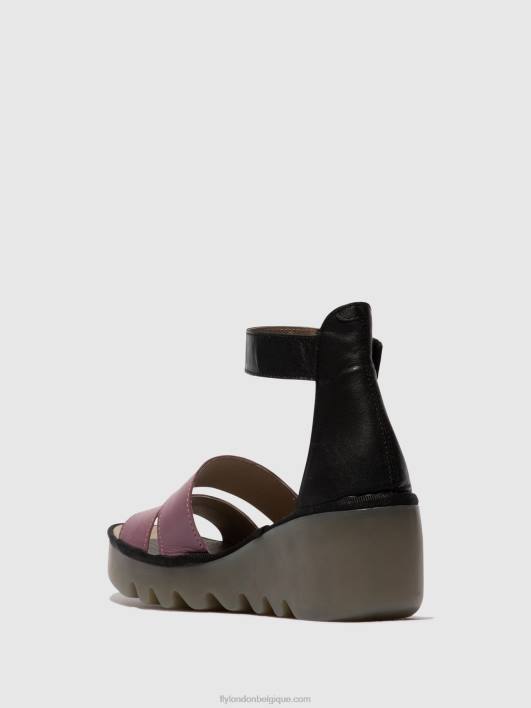 sandales à lanières bono290 Fly London femmes violet/noir 0FBB389