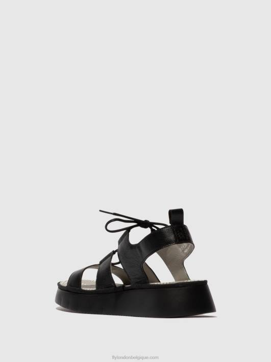 sandales à lanières caio363 Fly London femmes noir 0FBB573