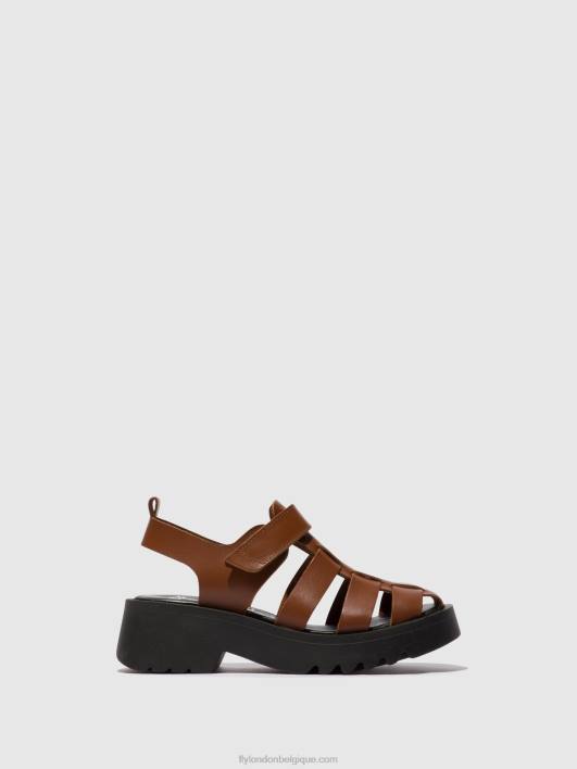 sandales à lanières maie850 Fly London femmes Cognac 0FBB534