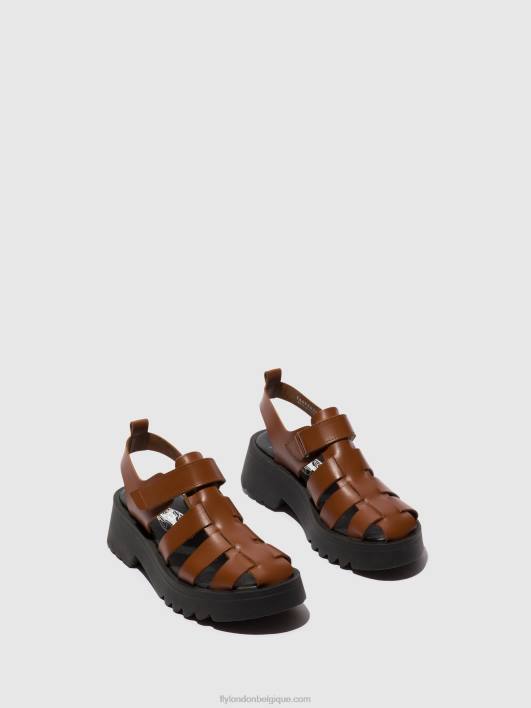 sandales à lanières maie850 Fly London femmes Cognac 0FBB534