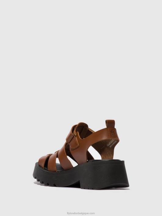 sandales à lanières maie850 Fly London femmes Cognac 0FBB534