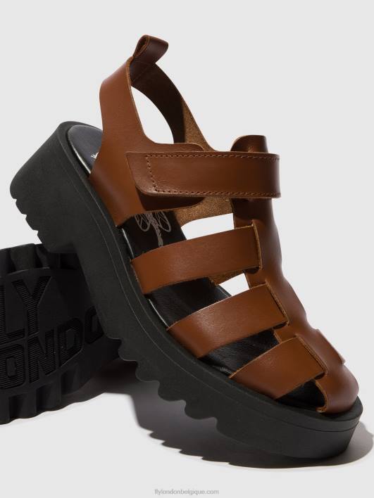 sandales à lanières maie850 Fly London femmes Cognac 0FBB534