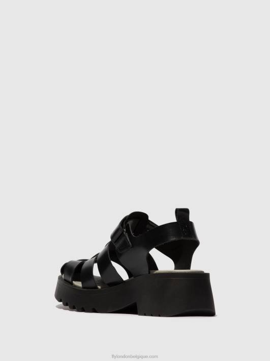sandales à lanières maie850 Fly London femmes noir 0FBB537