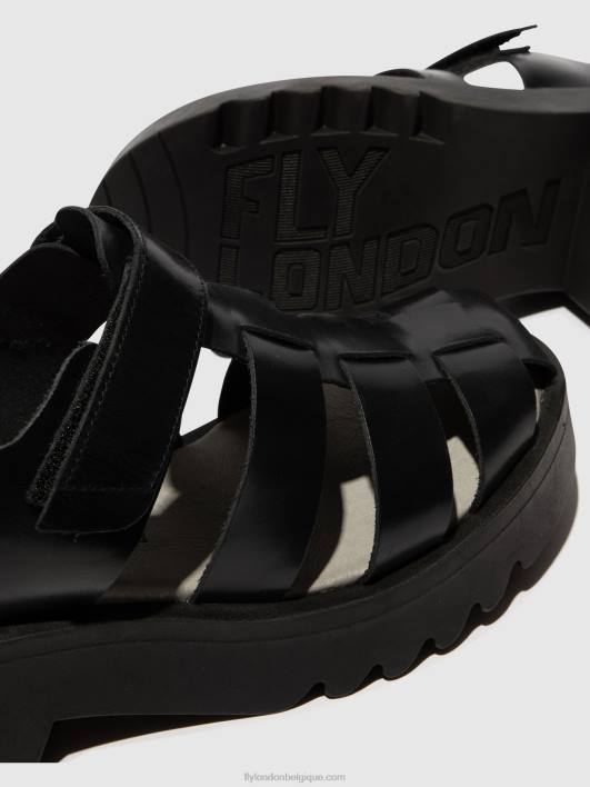 sandales à lanières maie850 Fly London femmes noir 0FBB537