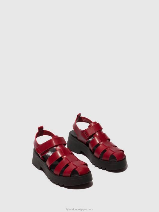 sandales à lanières maie850 Fly London femmes rouge 0FBB424