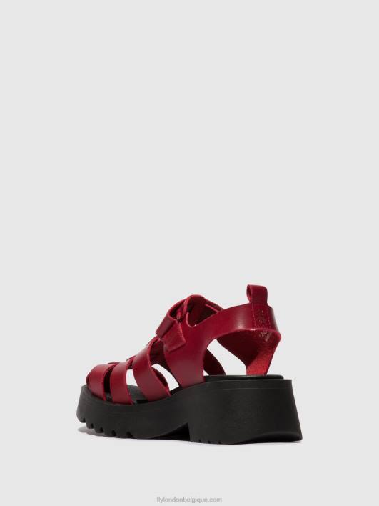 sandales à lanières maie850 Fly London femmes rouge 0FBB424