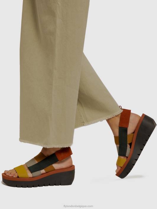 sandales à lanières yere847 Fly London femmes multi (brique) 0FBB530