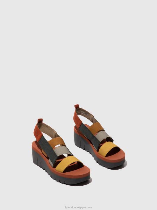 sandales à lanières yere847 Fly London femmes multi (brique) 0FBB530