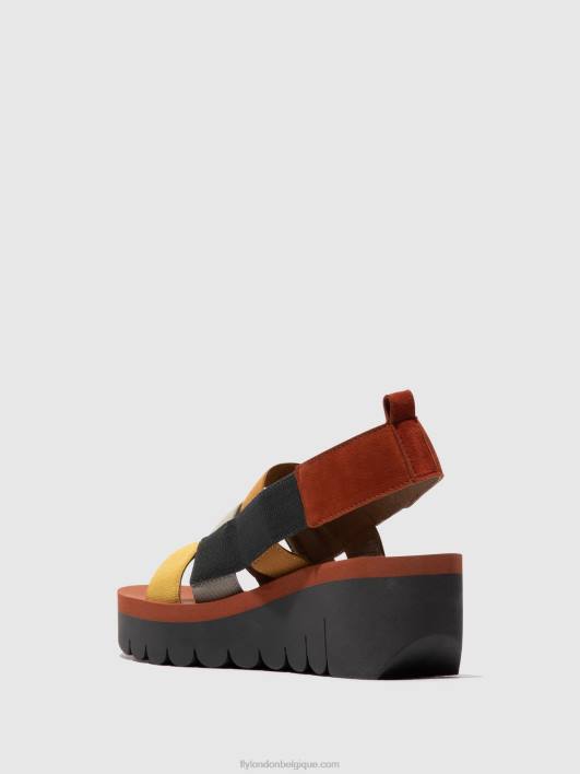 sandales à lanières yere847 Fly London femmes multi (brique) 0FBB530