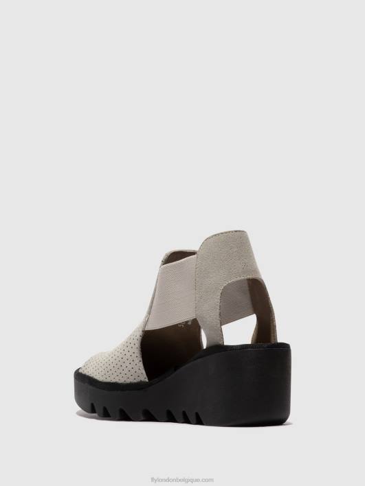 sandales élastiquées biga412 Fly London femmes béton 0FBB480