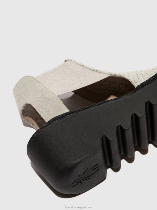 sandales élastiquées biga412 Fly London femmes béton 0FBB480