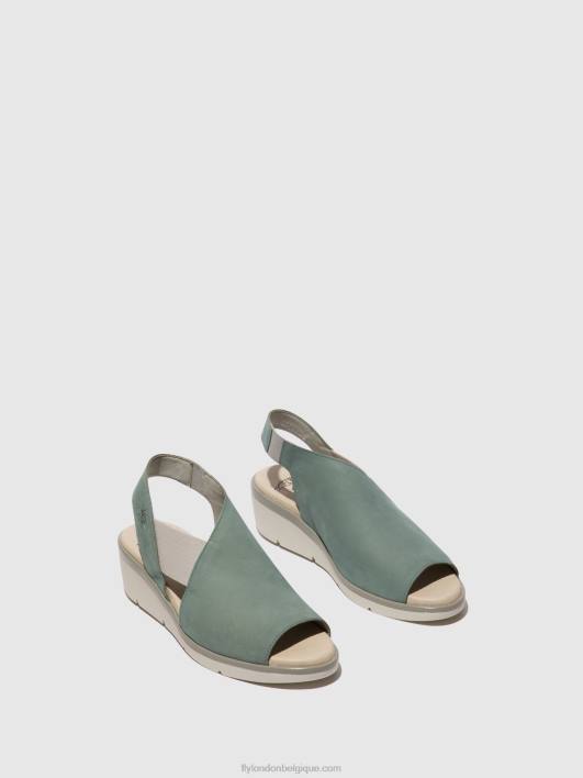 sandales élastiquées nily940 Fly London femmes bleu pâle 0FBB476