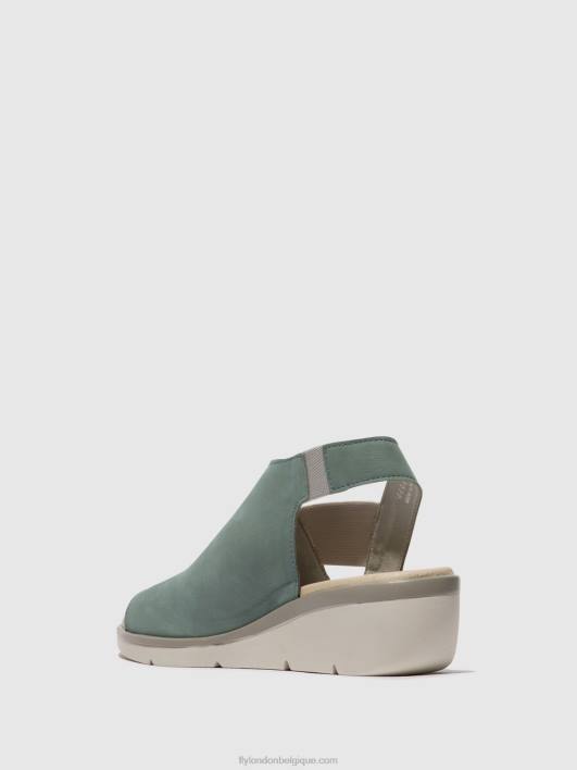sandales élastiquées nily940 Fly London femmes bleu pâle 0FBB476