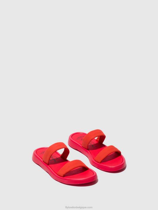 sandales plates taja872 Fly London femmes diable rouge 0FBB555