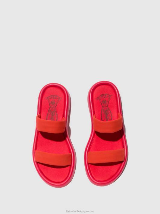 sandales plates taja872 Fly London femmes diable rouge 0FBB555