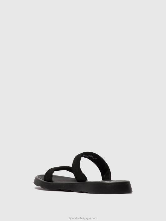 sandales plates taja872 Fly London femmes noir 0FBB554