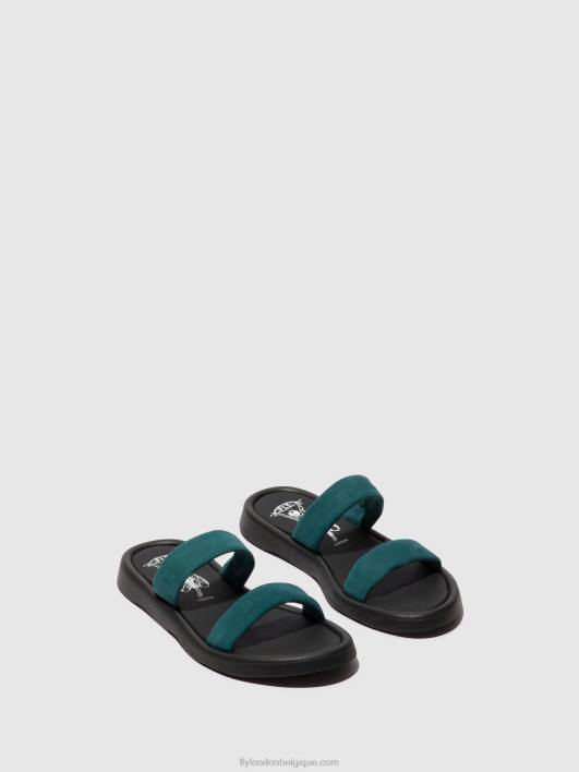 sandales plates taja872 Fly London femmes sarcelle 0FBB557