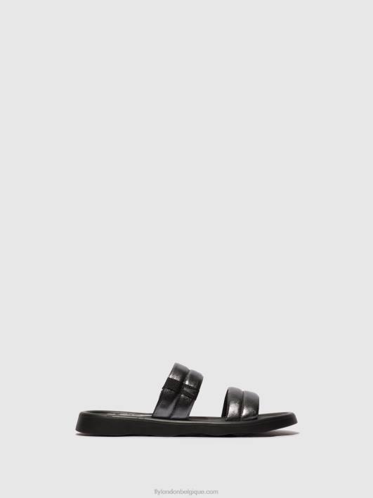 sandales plates toha942 Fly London femmes graphite 0FBB474