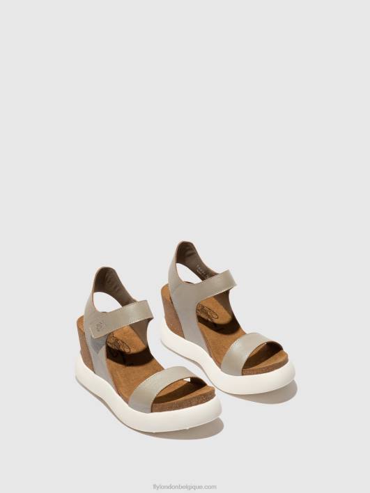 sandales velcro gogo967 Fly London femmes argent 0FBB400