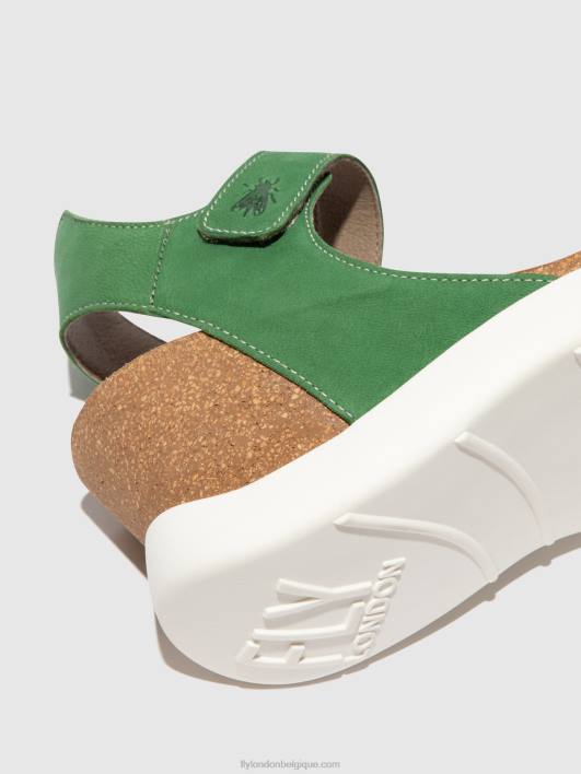 sandales velcro gogo967 Fly London femmes vert citron 0FBB399