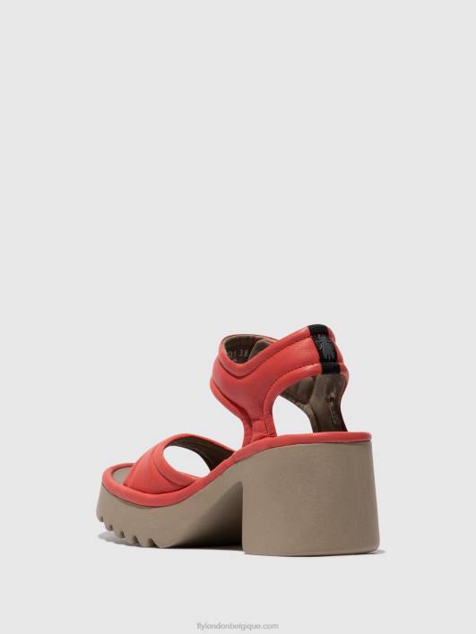 sandales velcro mank433 Fly London femmes framboise 0FBB402